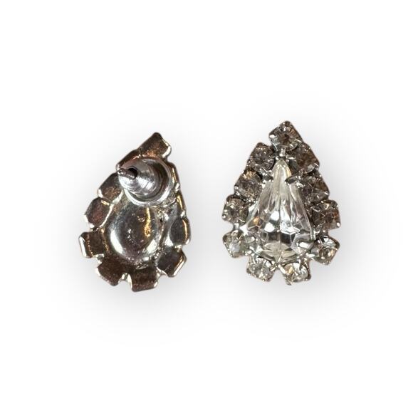 Vintage Rhinestone Teardrop Earrings - Picture 5 of 5